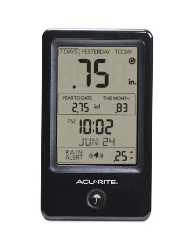 Medidor de Lluvia Inalámbrico AcuRite 02446M con Alarma y LCD
