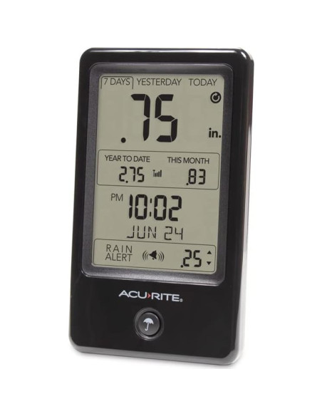 Medidor de Lluvia Inalámbrico AcuRite 02446M con Alarma y LCD