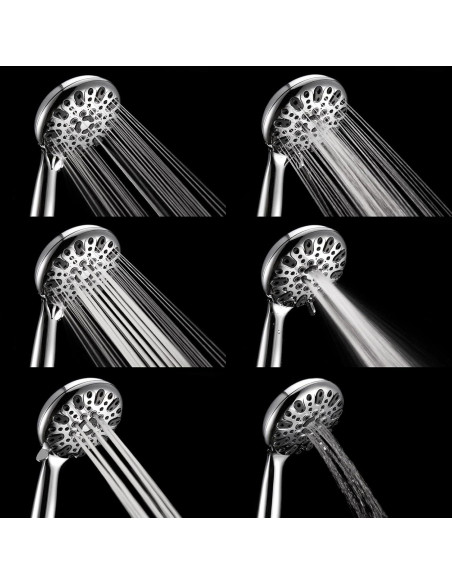 Cabezal de Ducha de Mano Couradric Cromo 6 Configuraciones 12.7 cm