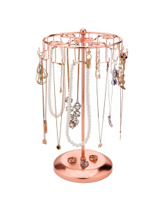 Organizador de Joyería MyGift de Metal Cobre con 24 Ganchos