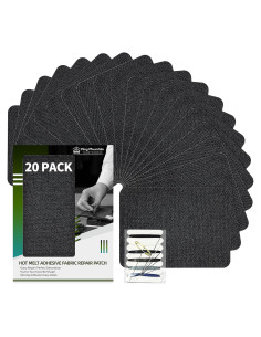 Parche Termoadhesivo de Denim KING MOUNTAIN 3x10.8cm Negro