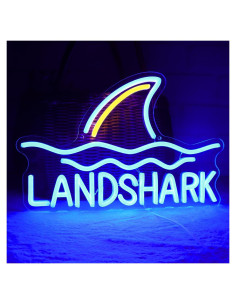 Luz de Neón Tiburón Land Shark 43x22.86 cm USB Azul