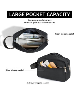 Bolsa de Aseo XQXA Negra para Hombres y Mujeres - Impermeable 2