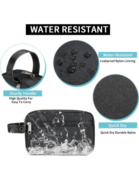 Bolsa de Aseo XQXA Negra para Hombres y Mujeres - Impermeable