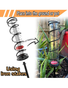 Pluviómetro Toiclebor RM-BS7-001, 17 cm, Soporte Metal, Doble Escala 2