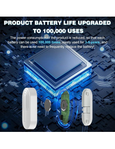 Timbre de puerta inalámbrico SanJie MC01 con 26 melodías 2