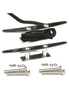Cleats de Barco MX 10 cm Acero Inoxidable 2 Piezas