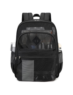 Mochila de Malla Resistente MOONBABY 33x14x44cm Negra