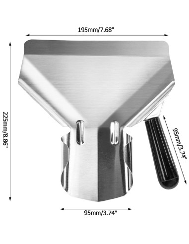 Cuchara de Acero Inoxidable Bonsicoky 2 Pcs 95mm Multifuncional