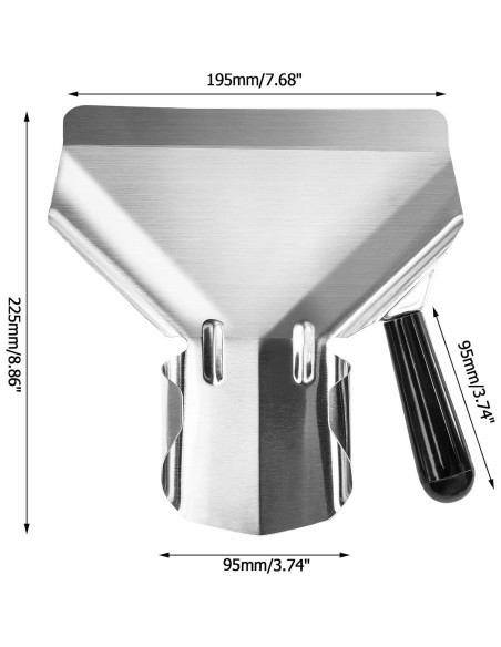 Cuchara de Acero Inoxidable Bonsicoky 2 Pcs 95mm Multifuncional