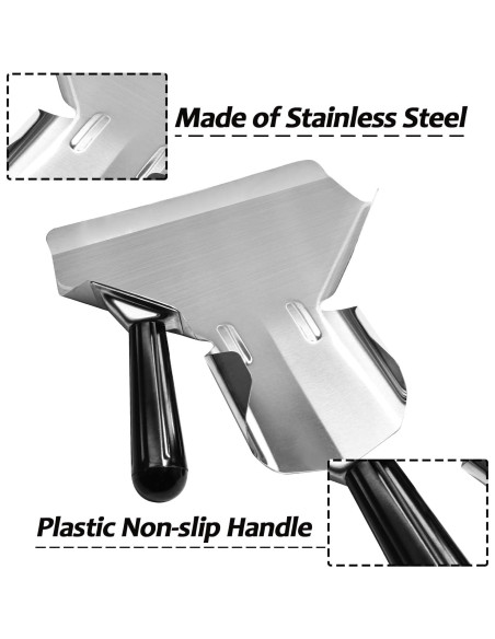 Cuchara de Acero Inoxidable Bonsicoky 2 Pcs 95mm Multifuncional