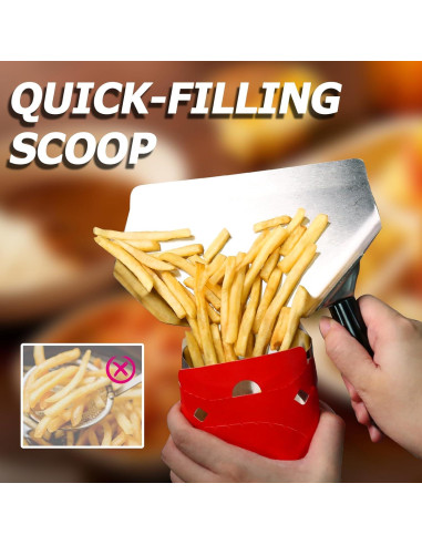 Cuchara de Acero Inoxidable Bonsicoky 2 Pcs 95mm Multifuncional