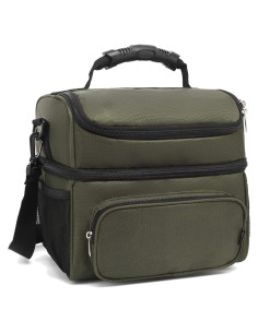 Bolsa Térmica de Almuerzo FlowFly Verde Militar Doble Capa