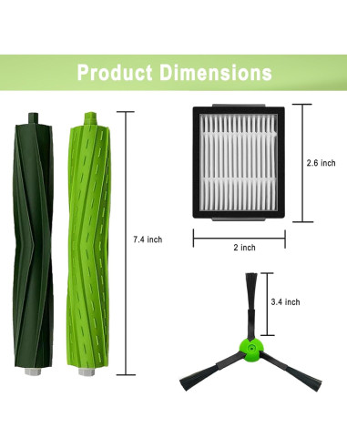 18 Piezas Repuesto iRobot Roomba i3 i4 i5 i6 i7 i8 E5 E6 E7 J7