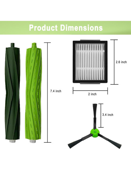 18 Piezas Repuesto iRobot Roomba i3 i4 i5 i6 i7 i8 E5 E6 E7 J7