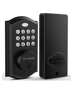 Cerradura Electrónica Inteligente ELAMOR M19 ORB - Sin Llave, 50 Códigos, Impermeable