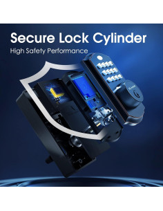 Cerradura Electrónica Inteligente ELAMOR M19 ORB - Sin Llave, 50 Códigos, Impermeable 2