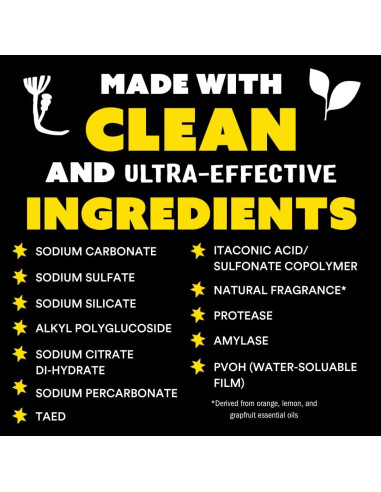 Bolsas de detergente para lavavajillas Molly's Suds 60 unidades cítricos