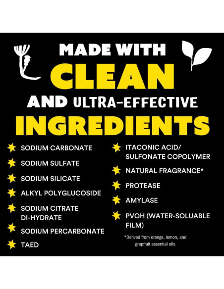 Bolsas de detergente para lavavajillas Molly's Suds 60 unidades cítricos