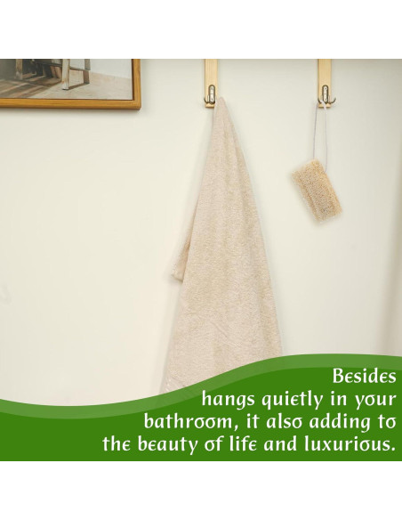 Juego de 2 esponjas de lufa natural Tyqour 15 cm exfoliantes