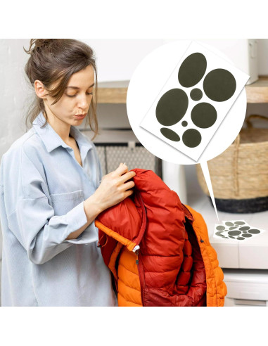 16 Parches de Reparación Autoadhesivos Pndeyo Nylon Verde