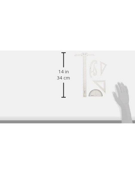 Juego de Dibujo Westcott SK-52, 5 Herramientas Transparentes Juego de Dibujo Westcott SK-52, 5 Herramientas Transparentes