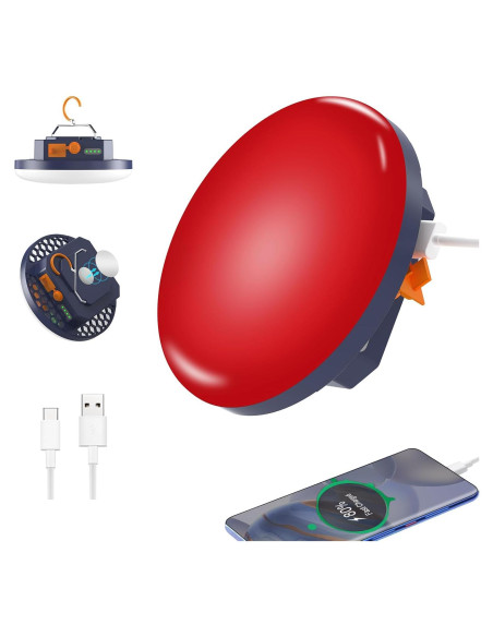 Lámpara de Camping Recargable 10000mAh Zm-8714 Luz Roja 3000LM