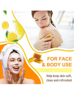 Barra de Jabón de Cúrcuma y Limón Evolvique - 2 Piezas 2