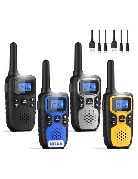 Walkie Talkies WisHouse M9 Recargables 4 Unidades 1.6 km