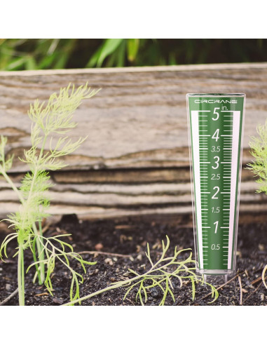 Medidor de Lluvia Circrane 12.7 cm Exterior con Soporte Verde