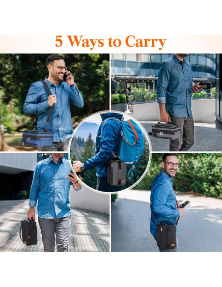 Bolsa de Almuerzo Aislada Lifewit Expandible 6.5L Negra