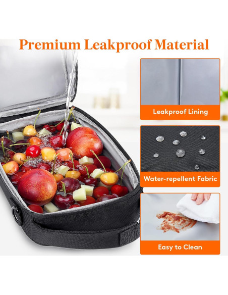 Bolsa de Almuerzo Aislada Lifewit Expandible 6.5L Negra