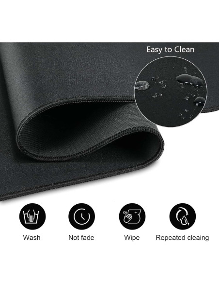 Alfombrilla de Ratón Grande LTHAOGUO Mariposas Negras y Doradas 800x300mm