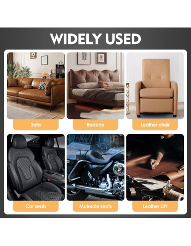 Parche de Reparación de Cuero SOTISI 7.62x152.4 cm Autoadhesivo