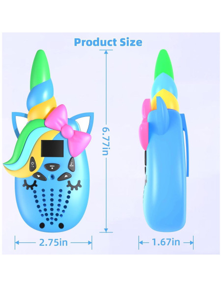 Walkie Talkies de Unicornio Insforfich para Niños 22CH