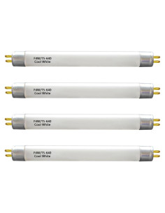 Paquete de 4 Bombillas Fluorescentes T5 4W 4100K Blanca Fría