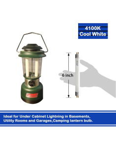 Paquete de 4 Bombillas Fluorescentes T5 4W 4100K Blanca Fría 2