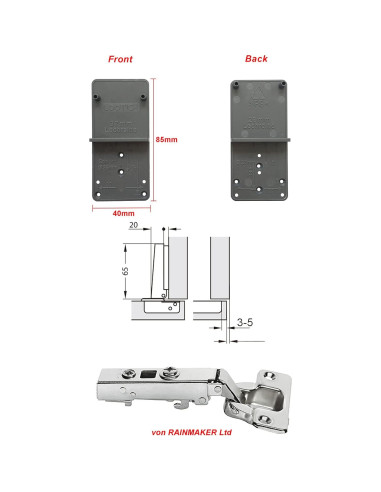 Bisagra de Cierre Suave LOOTICH 35mm Paquete de 8 Automática