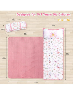 Colchoneta para Siesta Pea Pod con Almohada y Manta 130x58cm 2