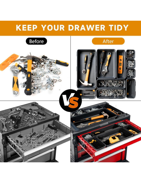 Bandeja Organizadora de Herramientas FLYVOLE 24 PCS