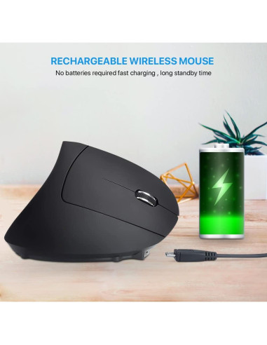 Ratón Vertical Inalámbrico Ergonómico Letaclanic 800/1200/1600 DPI