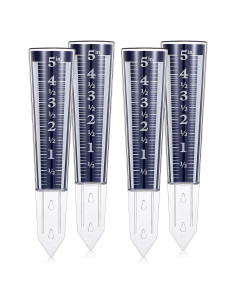 Pluviómetros Yexiya 4 Pcs 31.5 cm Acrílico Fácil Lectura