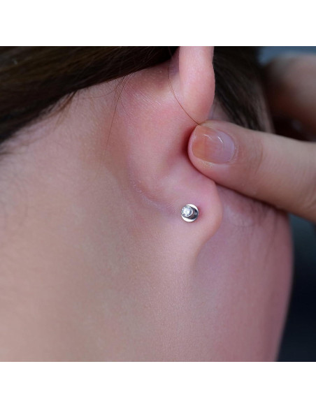 Pendientes de Titanio Hipoalergénicos Limerencia 20G 6mm para Oídos