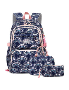 Mochila Escolar para Niñas Mfikaryi con Caja de Almuerzo 3 Piezas