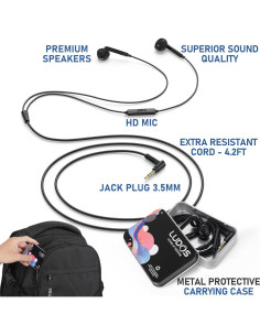 Auriculares con Cable LUDOS FEROX 3.5mm Aislamiento de Ruido 2