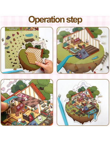 Pegatinas 3D de Casa DIY NatldGs - 16 Temas Reutilizables