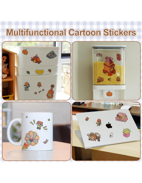 Pegatinas 3D de Casa DIY NatldGs - 16 Temas Reutilizables