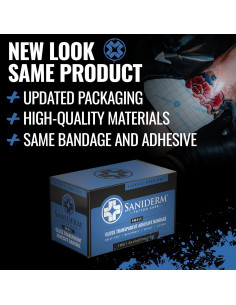 Vendaje Saniderm para Cuidado de Tatuajes Rollo Pequeño 10 cm x 7.32 m 2