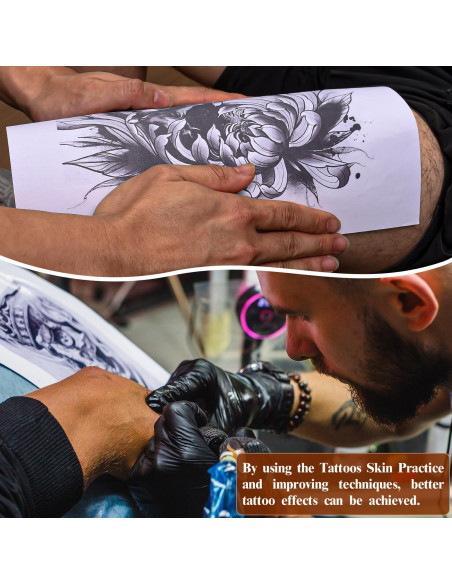 Kit de Práctica de Tatuaje KXCOFTXI - 30 Piezas, Piel Sintética y Papel Kit de Práctica de Tatuaje KXCOFTXI - 30 Piezas, Piel Sintética y Papel