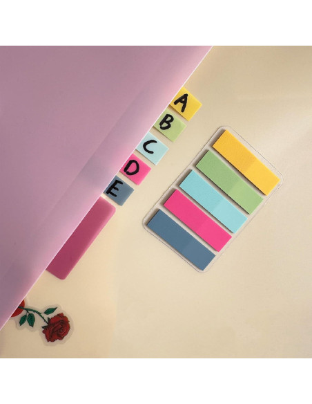 Pestañas Adhesivas ELII 300 Pcs 5.08x4.19 cm Colores Neón